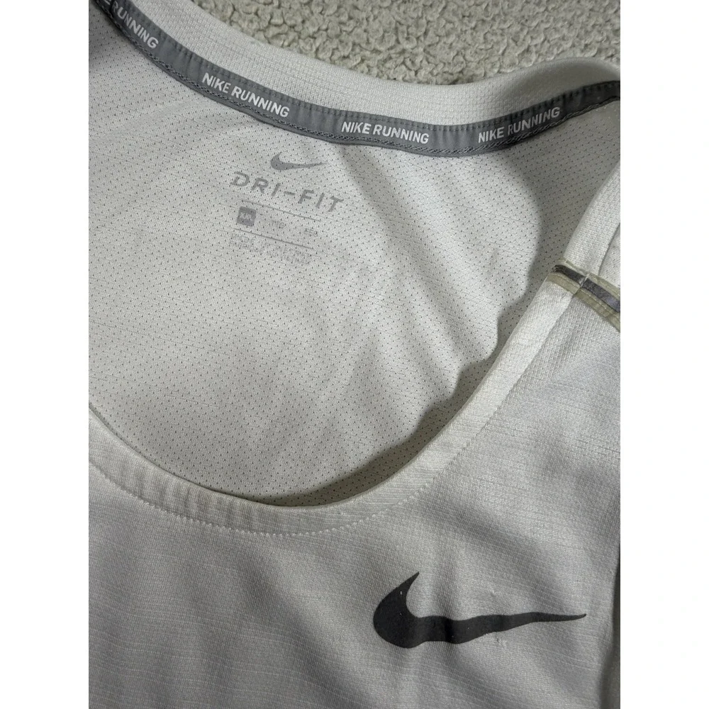 Nike Dri-FIT Running Tank Top Mens XXL White Sleeveless Athletic Workout